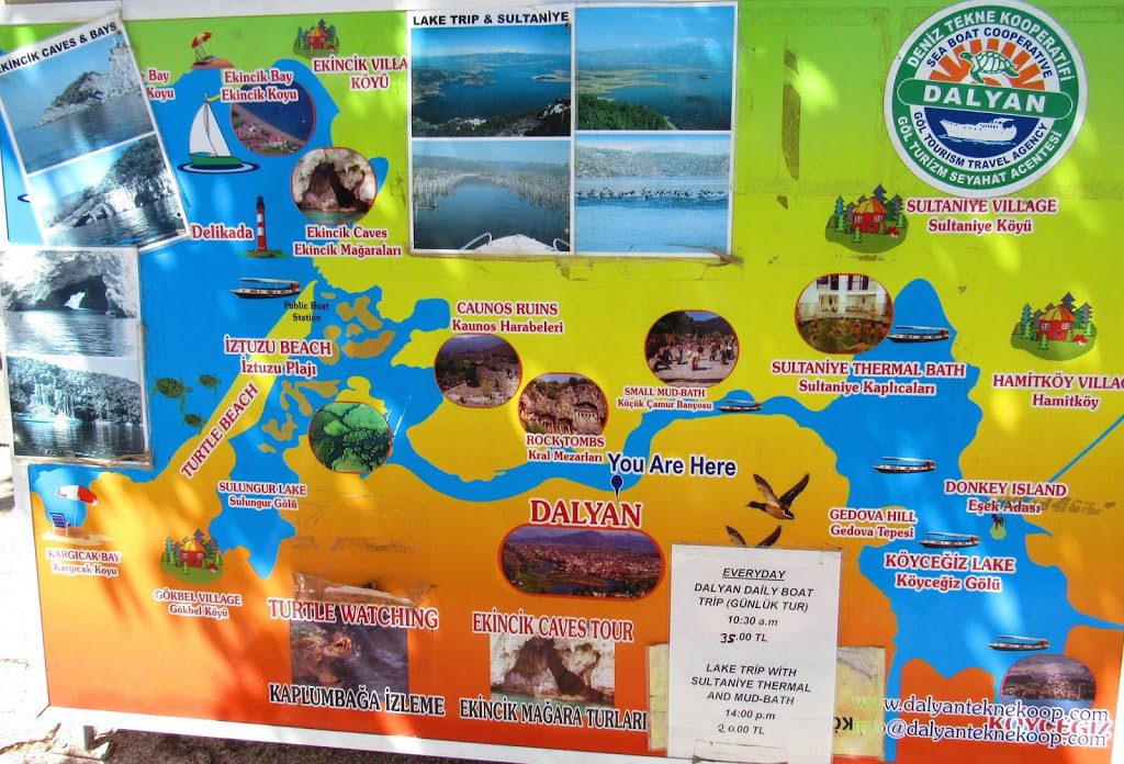 Dalyan boat trip hotspots